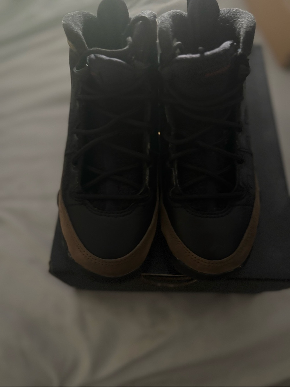 Jordan Kids Black and Brown Sneakers